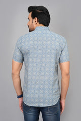 Men by House of Gulab Short Sleeves Cotton Shirt