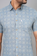 Men by House of Gulab Short Sleeves Cotton Shirt