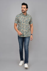 Men by House of Gulab Short Sleeves Cotton Shirt
