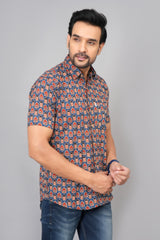 Men by House of Gulab Short Sleeves Cotton Shirt