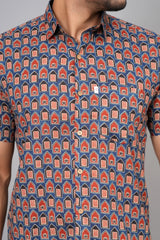 Men by House of Gulab Short Sleeves Cotton Shirt