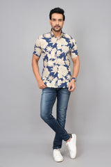 Men by House of Gulab Short Sleeves Cotton Shirt