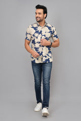 Men by House of Gulab Short Sleeves Cotton Shirt