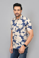 Men by House of Gulab Short Sleeves Cotton Shirt
