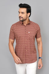 Men by House of Gulab Short Sleeves Cotton Shirt