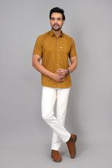 Men by House of Gulab Short Sleeves Cotton Shirt