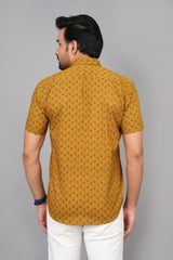 Men by House of Gulab Short Sleeves Cotton Shirt