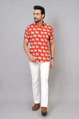 Men by House of Gulab Short Sleeves Cotton Shirt