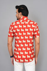 Men by House of Gulab Short Sleeves Cotton Shirt