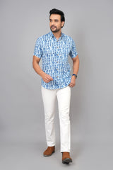 Men by House of Gulab Short Sleeves Cotton Shirt