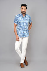 Men by House of Gulab Short Sleeves Cotton Shirt