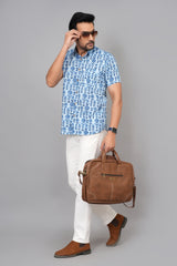 Men by House of Gulab Short Sleeves Cotton Shirt