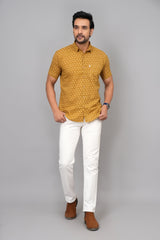 Men by House of Gulab Short Sleeves Cotton Shirt