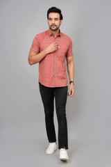 Men by House of Gulab Short Sleeves Cotton Shirt