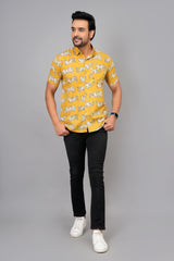 Men by House of Gulab Short Sleeves Cotton Shirt