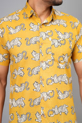 Men by House of Gulab Short Sleeves Cotton Shirt