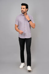 Men by House of Gulab Short Sleeves Cotton Shirt