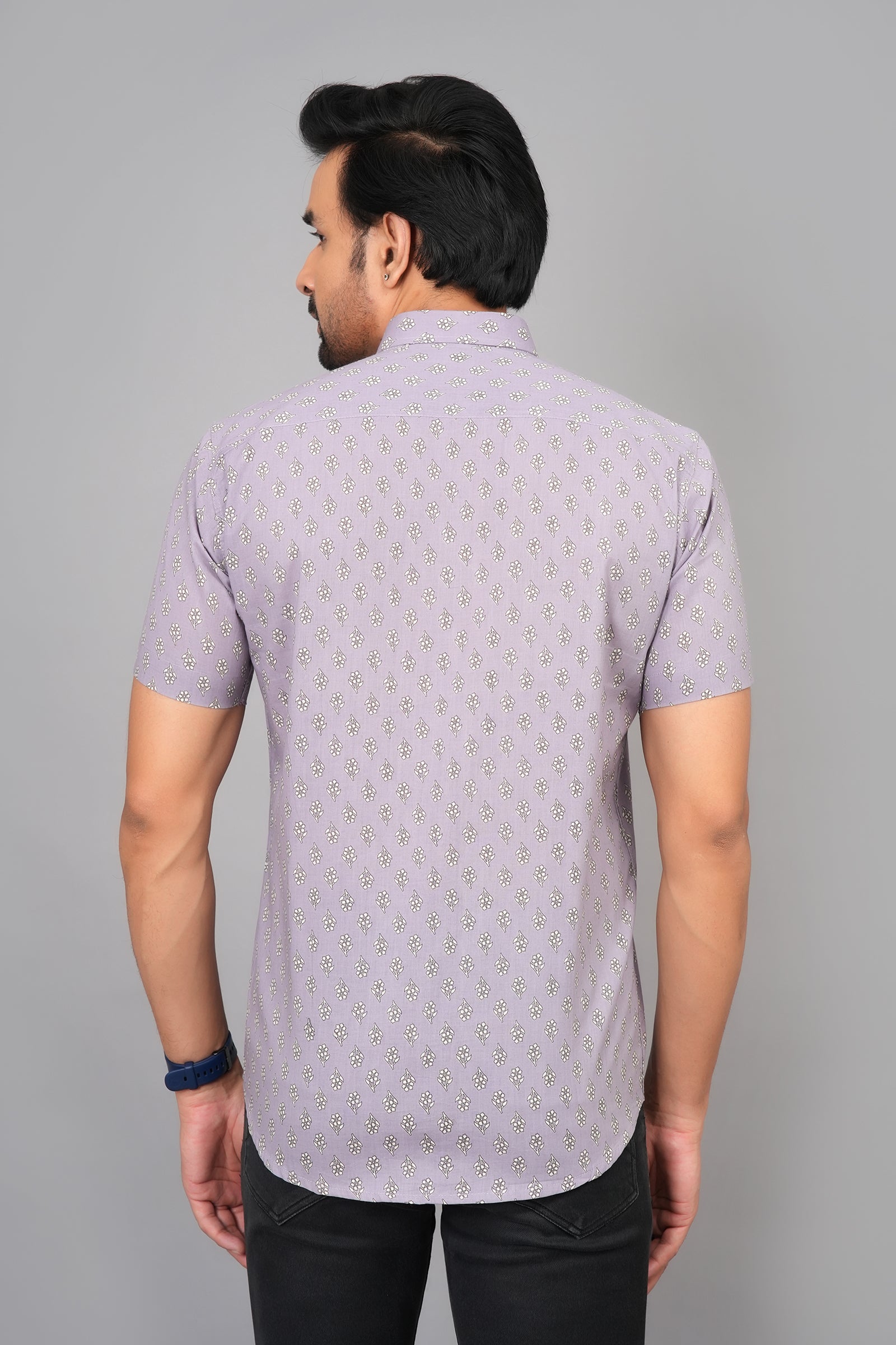 Men by House of Gulab Short Sleeves Cotton Shirt