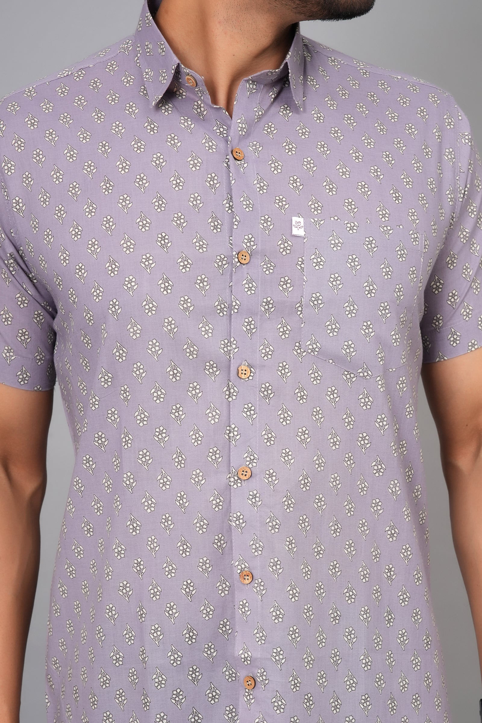 Men by House of Gulab Short Sleeves Cotton Shirt