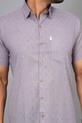 Men by House of Gulab Short Sleeves Cotton Shirt