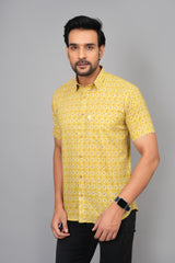 Men by House of Gulab Short Sleeves Cotton Shirt