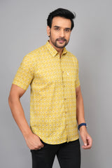 Men by House of Gulab Short Sleeves Cotton Shirt