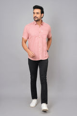 Men by House of Gulab Short Sleeves Cotton Shirt