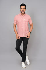Men by House of Gulab Short Sleeves Cotton Shirt