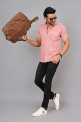 Men by House of Gulab Short Sleeves Cotton Shirt