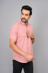 Men by House of Gulab Short Sleeves Cotton Shirt