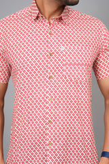 Men by House of Gulab Short Sleeves Cotton Shirt