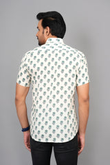 Men by House of Gulab Short Sleeves Cotton Shirt