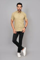 Men by House of Gulab Short Sleeves Cotton Shirt