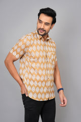 Men by House of Gulab Short Sleeves Cotton Shirt