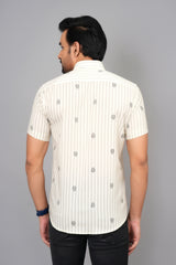 Men by House of Gulab Short Sleeves Cotton Shirt