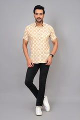 Men by House of Gulab Short Sleeves Cotton Shirt