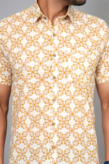 Men by House of Gulab Short Sleeves Cotton Shirt