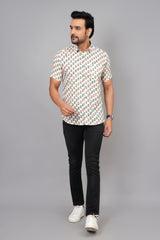 Men by House of Gulab Short Sleeves Cotton Shirt