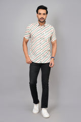 Men by House of Gulab Short Sleeves Cotton Shirt