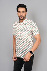 Men by House of Gulab Short Sleeves Cotton Shirt