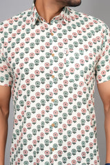 Men by House of Gulab Short Sleeves Cotton Shirt