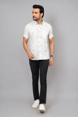 Men by House of Gulab Short Sleeves Cotton Shirt