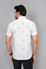 Men by House of Gulab Short Sleeves Cotton Shirt