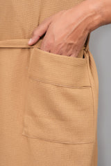 Waffle Cotton Premium Plain Style Unisex Bathrobe - Free Size