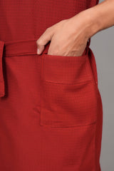 Waffle Cotton Premium Plain Style Unisex Bathrobe - Free Size