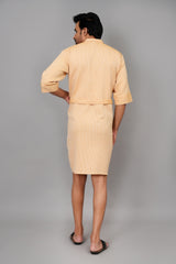 Waffle Cotton Premium Plain Style Unisex Bathrobe - Free Size