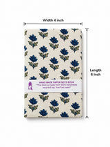 DIY Block Printing Kit – Handmade Diary, White Pouch, 2 Wooden Blocks & Paint Set