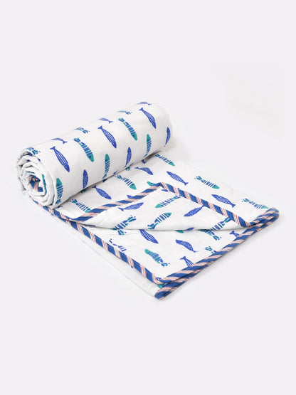 Cotton Reversible Kids Dohar/AC Blanket - 40X60 Inches