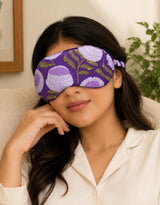 Gift Box With Handblock Print Cotton Robe Gift Set with Sleep Mask, Slippers & Headband