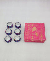 Handcrafted Fancy Beaded Napkin Ring Set of 6 – Perfect for Dining & Parties